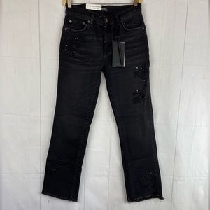 Zara The Bootcut Cropped Black Jeans Size 4